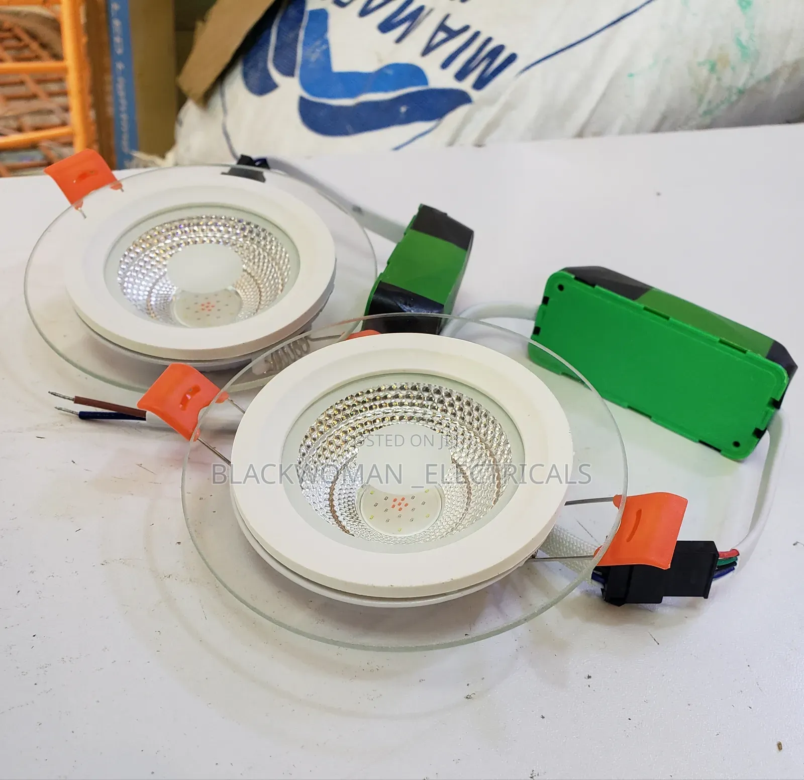 6w RGB Led Glass Spotlights Changing 4colors Red, Green, Blue White