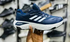 These Are Adidas Blue and White Running Shoes Featuring Gore-Tex