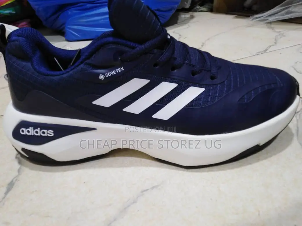 These Are Adidas Blue and White Running Shoes Featuring Gore-Tex