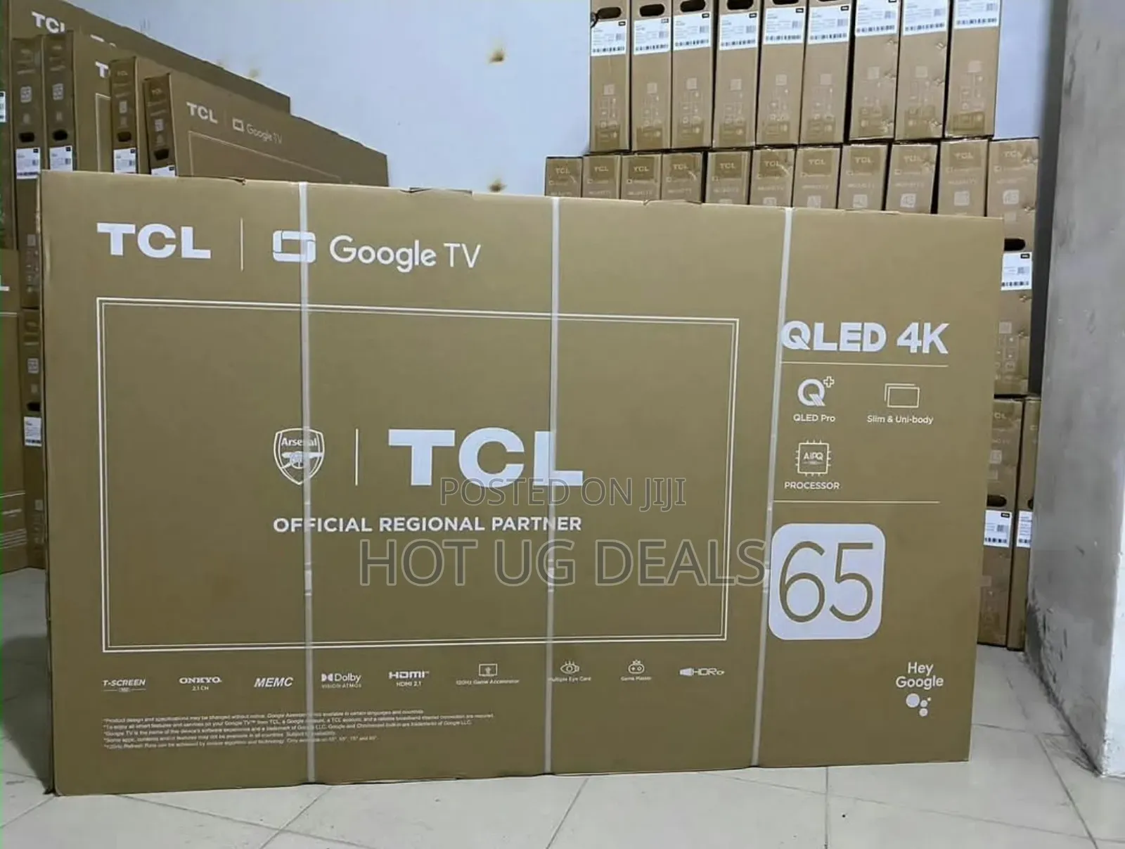 TCL 65 Inch Uhd Qled Gaming in Dolby Vision Smart Tv - Black