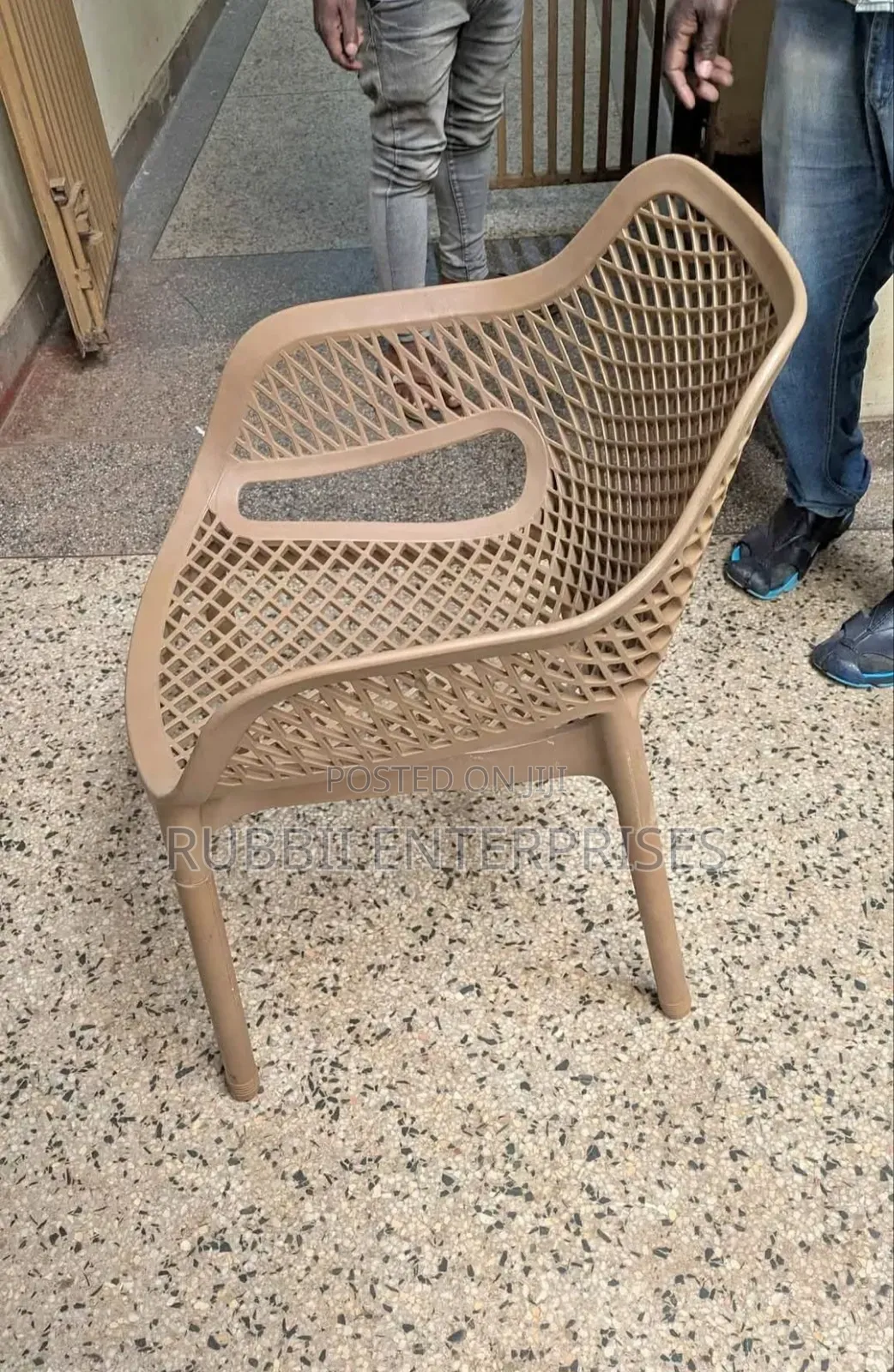 Taupe Plastic Armchair