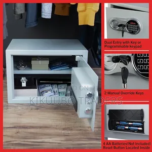 Electronic Digital Safe - Dual Entry Lock Box With 2 Override Keys