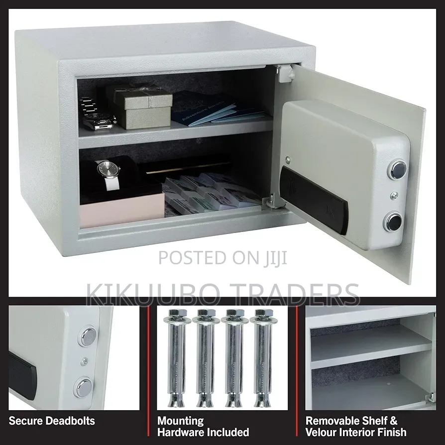 Electronic Digital Safe - Dual Entry Lock Box With 2 Override Keys