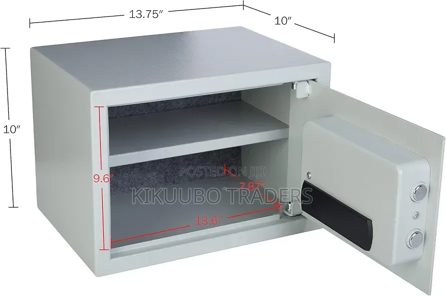 Electronic Digital Safe - Dual Entry Lock Box With 2 Override Keys