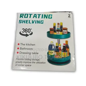2-Tier 360-Degree Rotating Shelving Unit