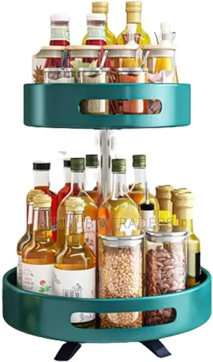 2-Tier 360-Degree Rotating Shelving Unit