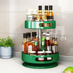 2-Tier 360-Degree Rotating Shelving Unit