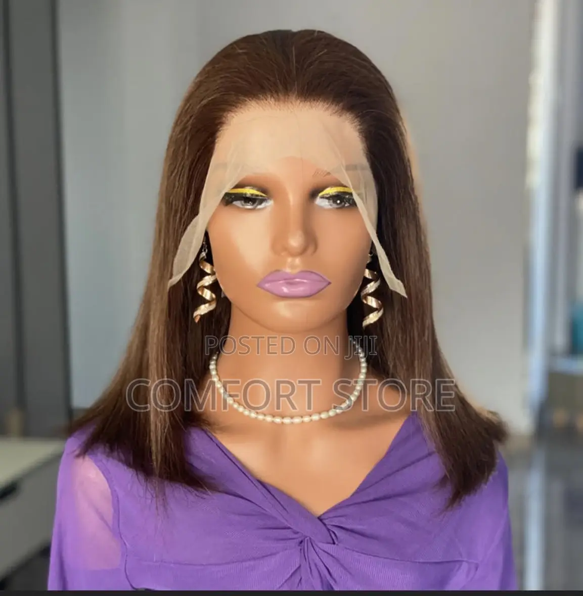 Human Hair Wigs-B0b Color 2# 14 Inches