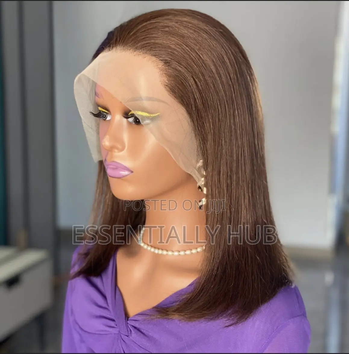 Human Hair Wigs-B0b Color 2# 14 Inches