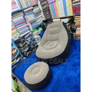 Inflatable Air Chaur With Footrest and Armrests With Electric Pump