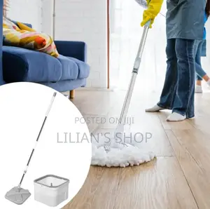 Lazy Spin Mop and Bucket Cleaning System