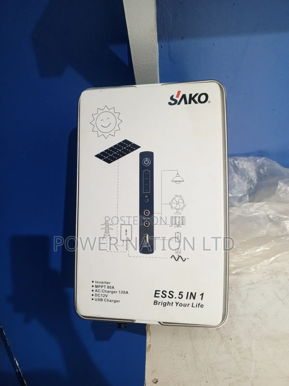 All in One 1kwh Lithium Battery 300w Sako Solar/Ac Power Station