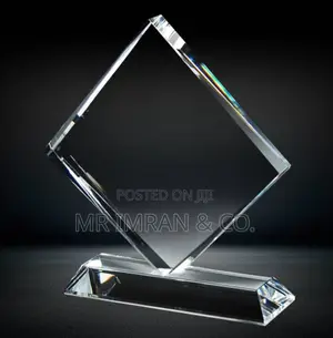 Blank Crystal Diamond-Shaped Plaque Award