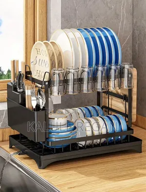 Layers Stainless-Steel Dish Rack( Not Assembled)- Black or White