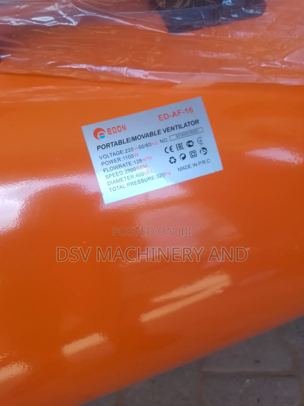 1.1kw 16 Inches 2900rpm High Speed 128m3/Hr Extractor Fan