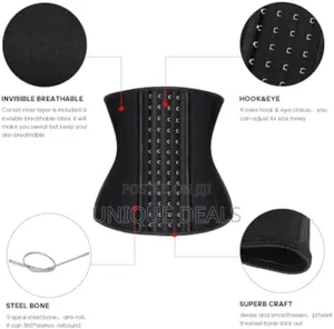 Women Latex Waist Trainer Underbust Steel Boned Corset