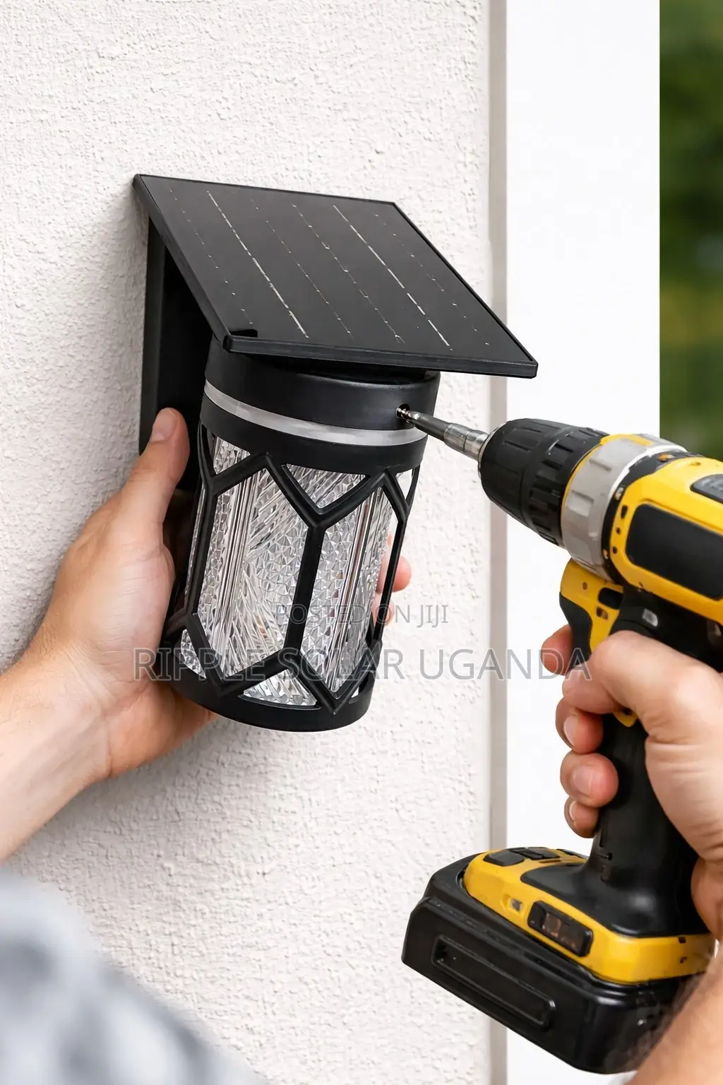 Solar Garden Wall Light Waterproof Outdoor Fence Lamp With Panel