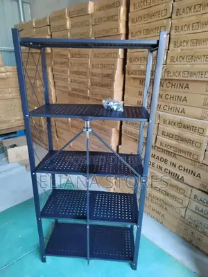 Foldable/ Movable Kitchen Cabinet/Rack Black