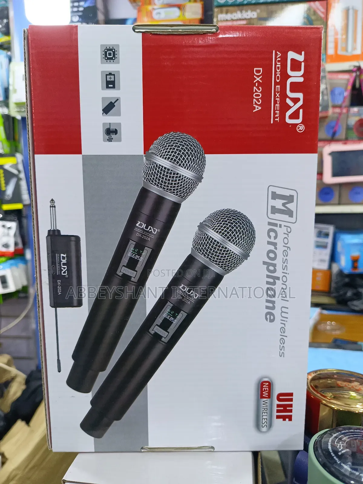 Dual Professional Wireless Microphone System.