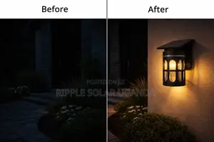 Solar Garden Wall Light Waterproof Outdoor Fence Lamp