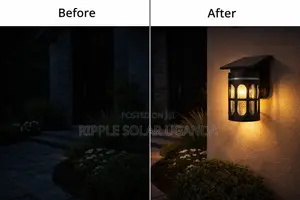 Solar Garden Wall Light Waterproof Outdoor Fence Lamp