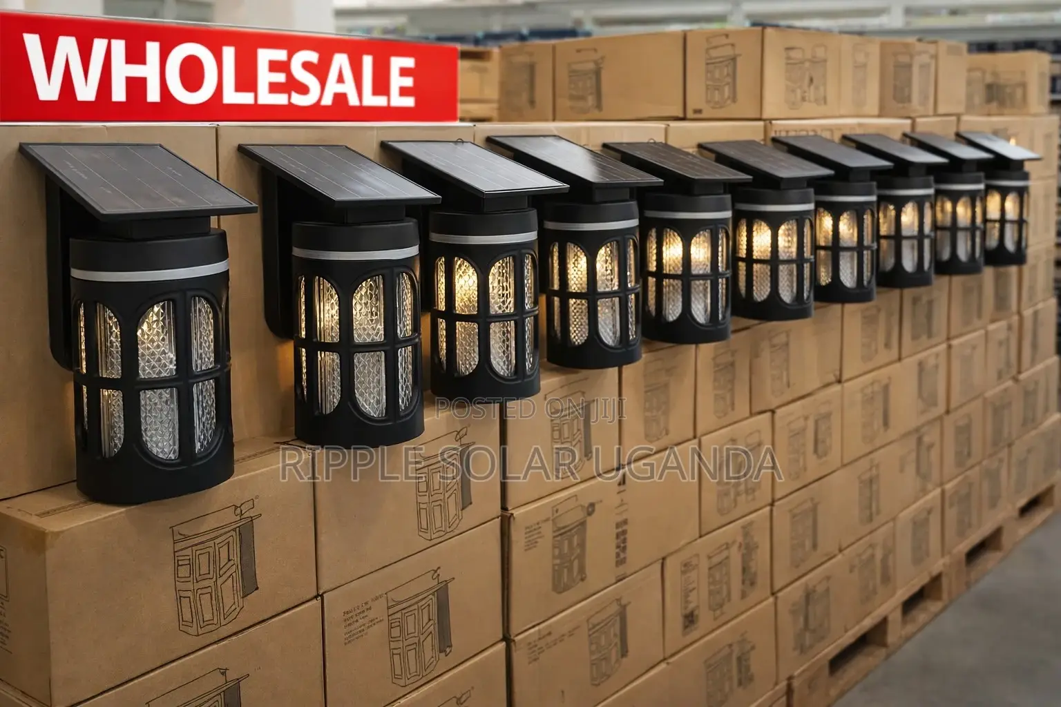 Solar Garden Wall Light Waterproof Outdoor Fence Lamp
