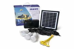 5w Portable Solar Home Lighting Kit With 3 Bulbs Phone Charging