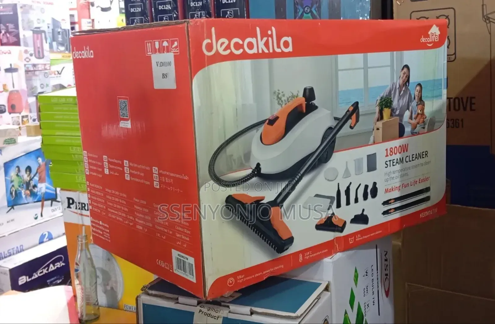 Decakila Steam Cleaner 1800w – 1.6l Tank, 5 Bar Pressure