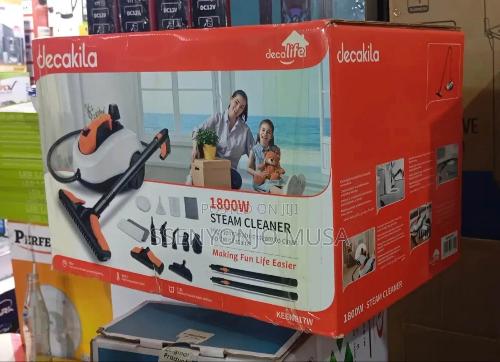Decakila Steam Cleaner 1800w – 1.6l Tank, 5 Bar Pressure