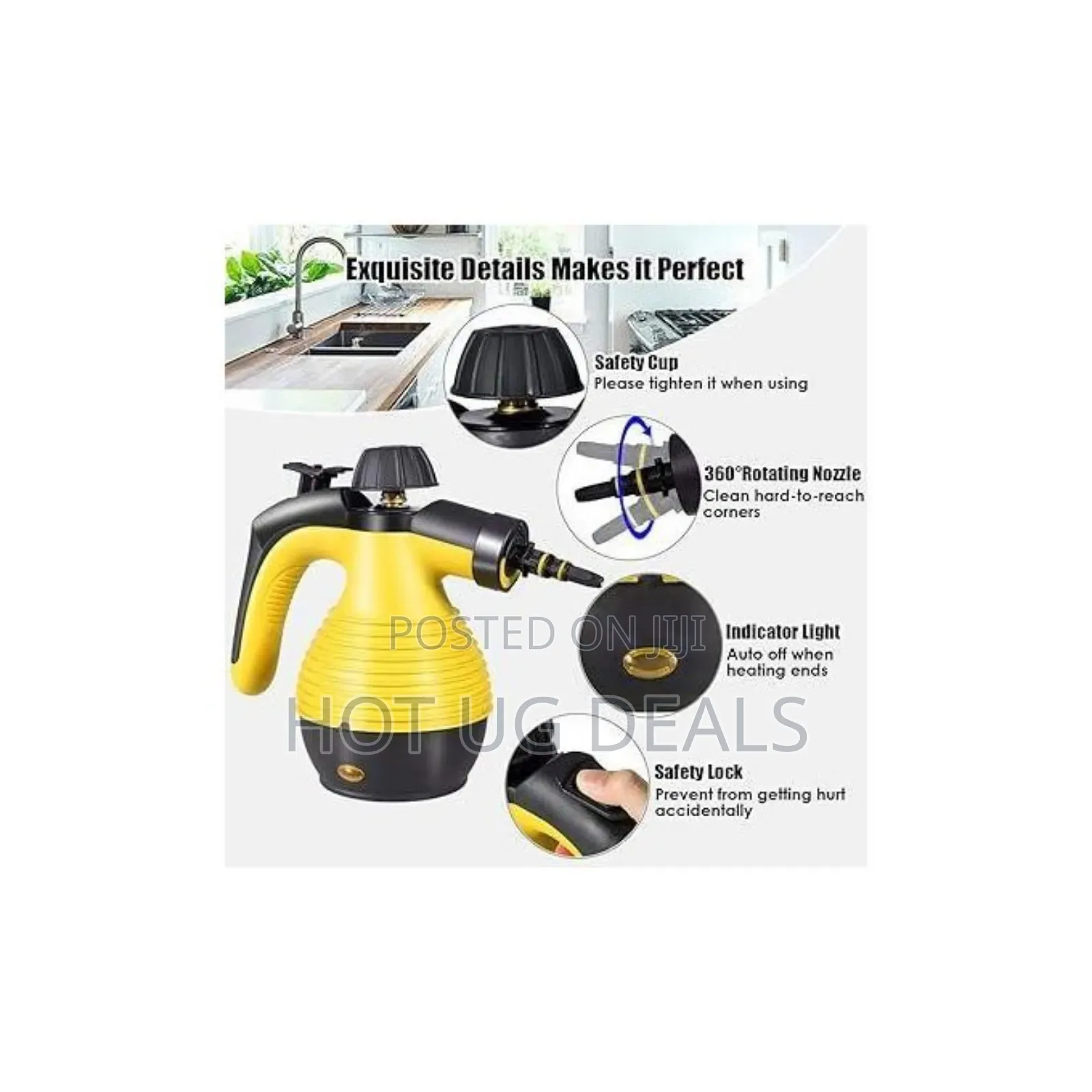 Handheld Steam Cleaner, Pressurized Handheld Surface Steam Cleaner