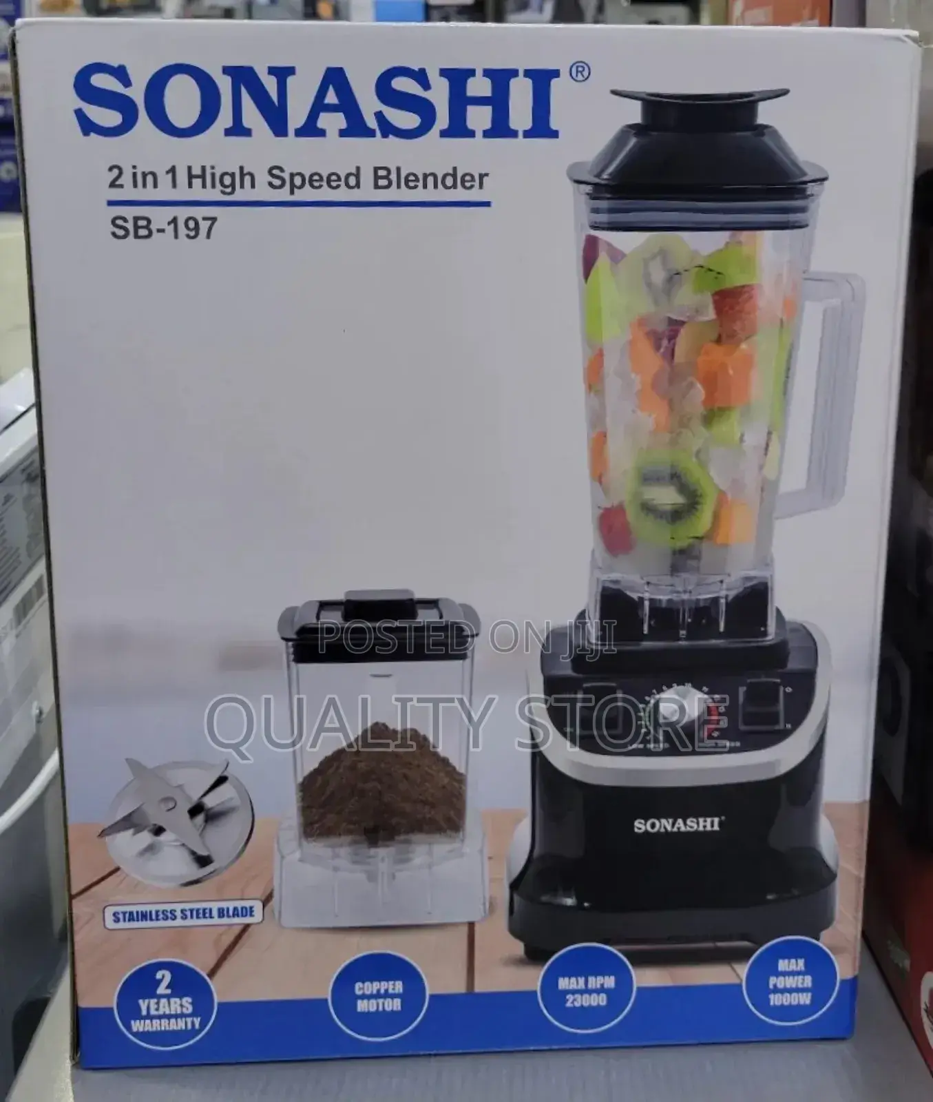 Sonashi 2 in 1 Electric Blender Sb-197