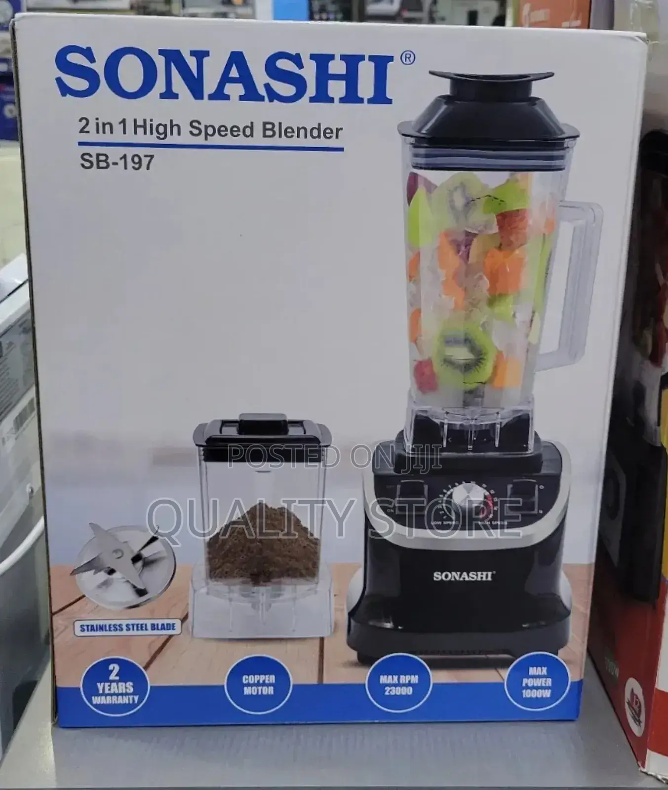 Sonashi 2 in 1 Electric Blender Sb-197