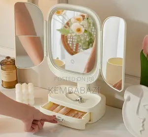 Folding Adjustable Lighted Makeup Mirror