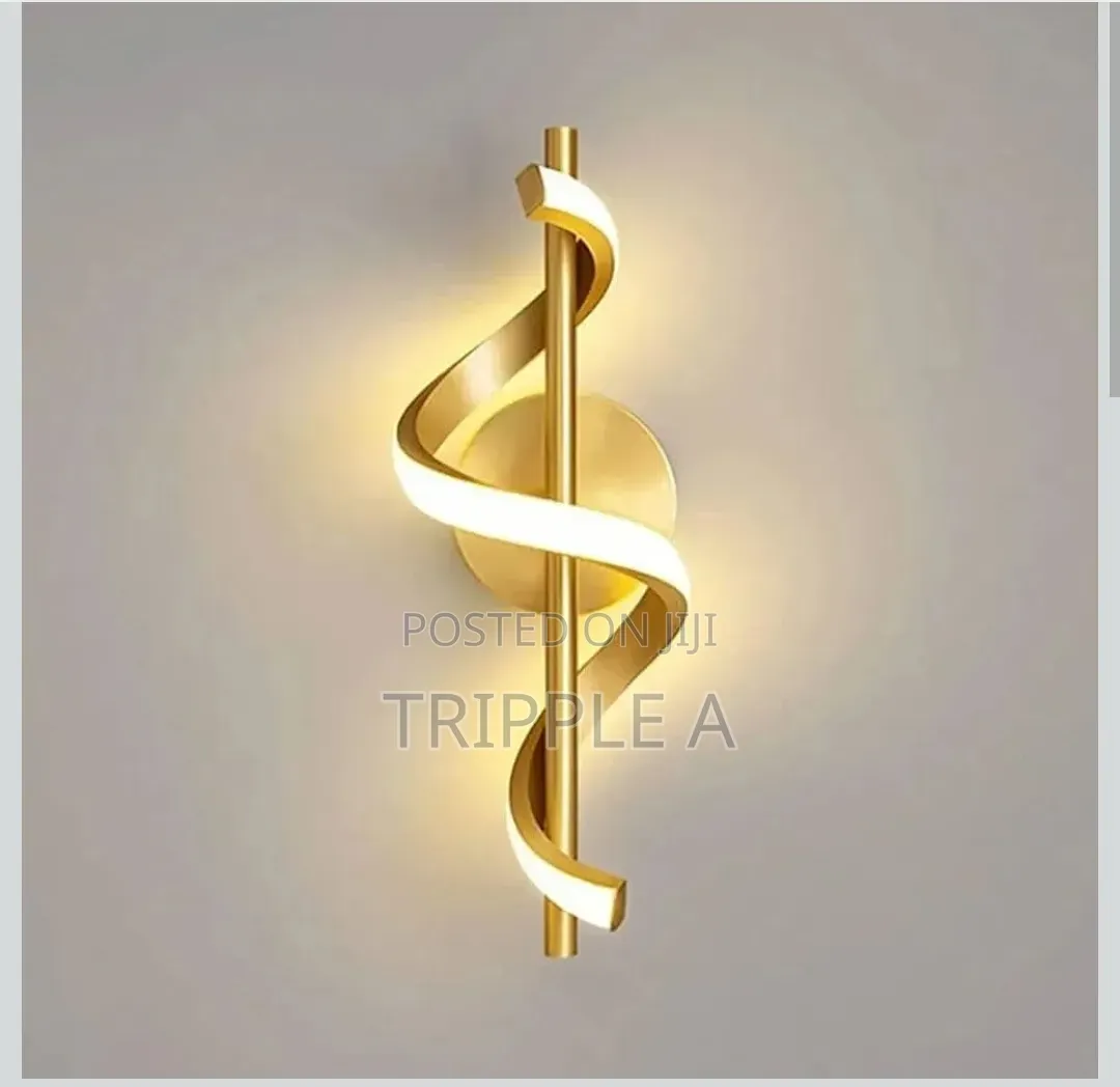 Gold Modern Elegant Spiral Wall Light