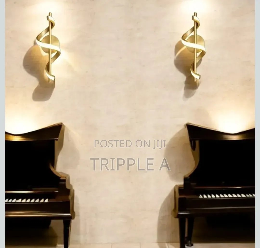 Gold Modern Elegant Spiral Wall Light