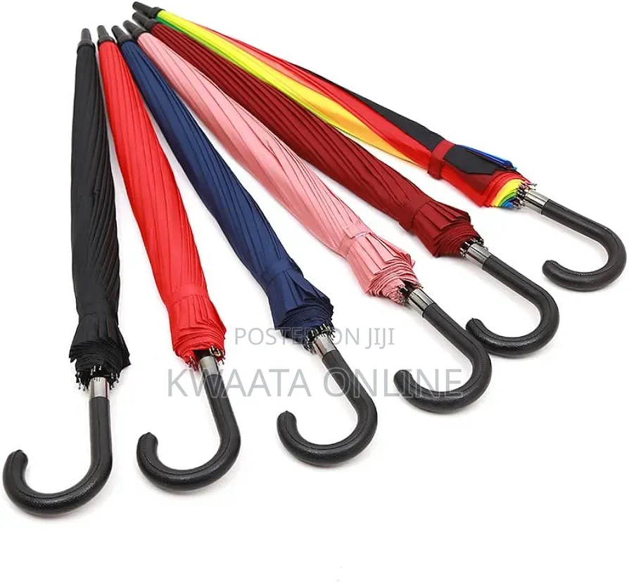 (Pack of 10) Strong Umbrellas Waterproof Stick Umbrella Big Size