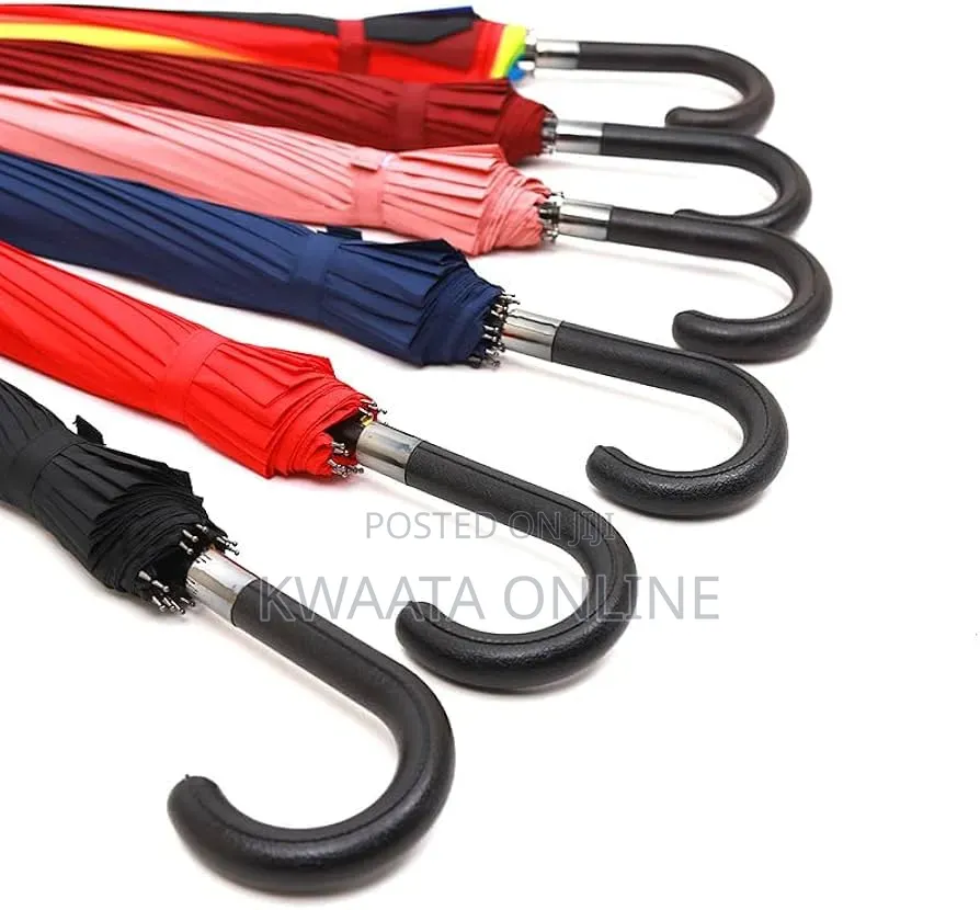 (Pack of 10) Strong Umbrellas Waterproof Stick Umbrella Big Size
