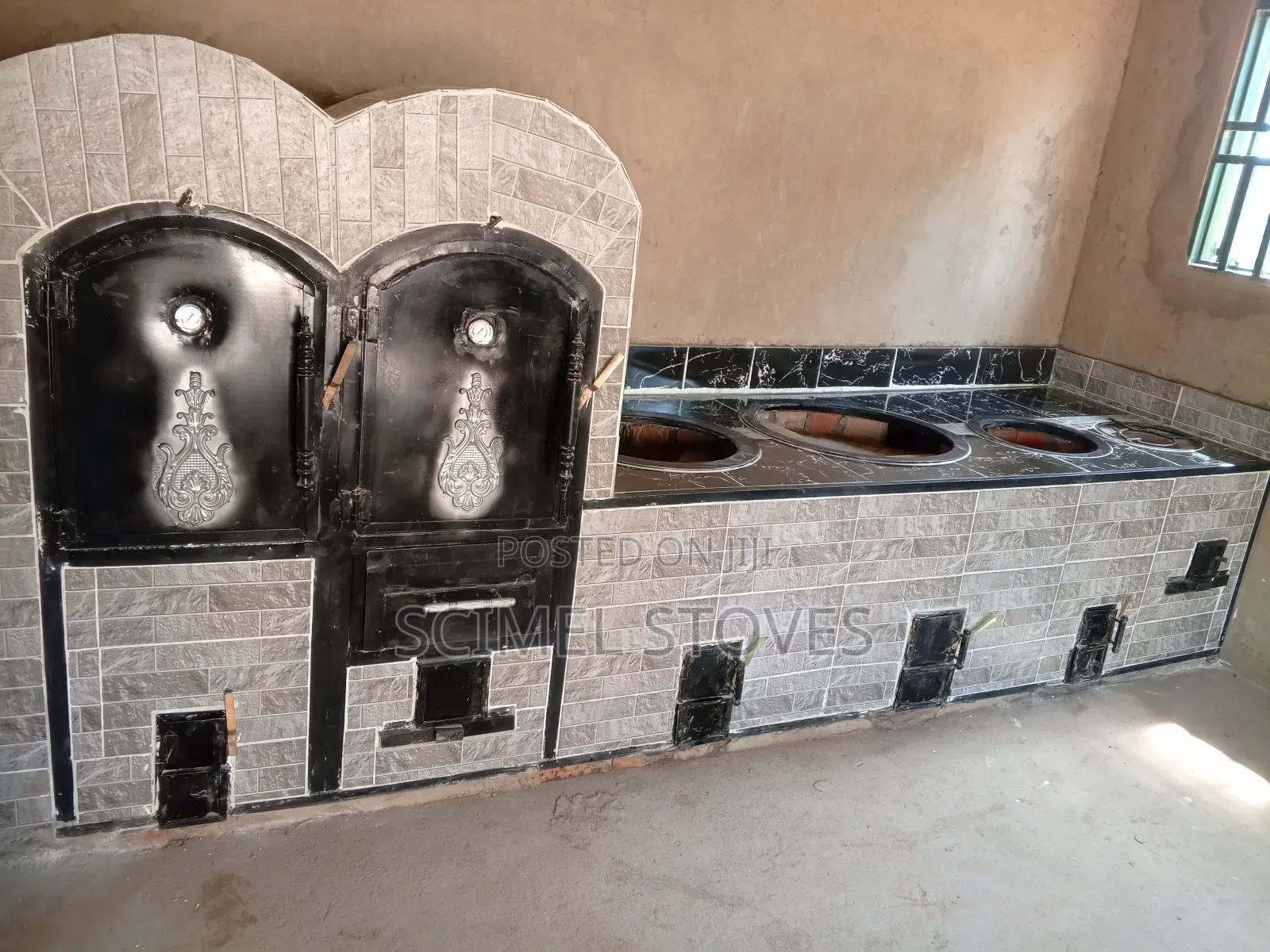 Stainless Steel G304 Oven and BBQ With Firewood and Charcoal Burners