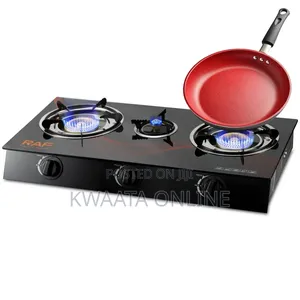 Raf Ignition Cooker 3 Burners Gas Stove With Glass Top