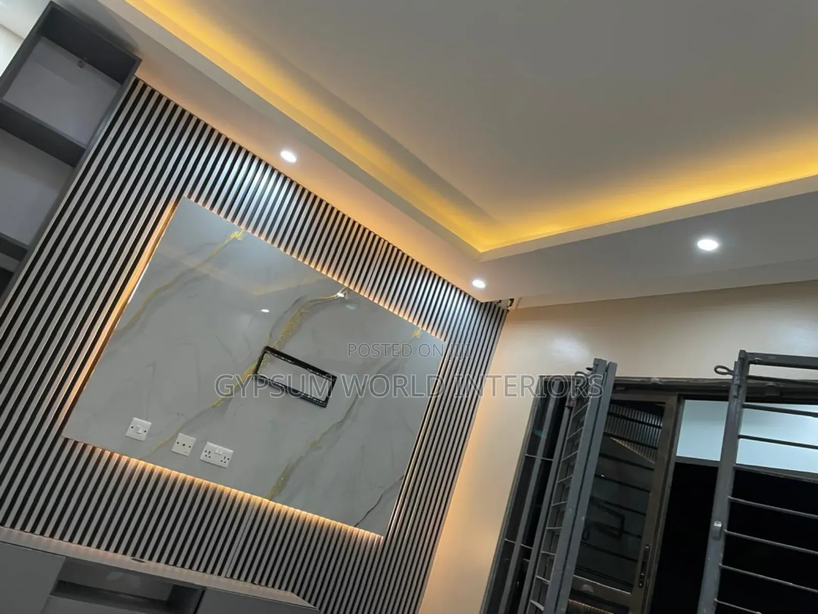 Gypsum Ceiling and Tv Unit Gayaza Home