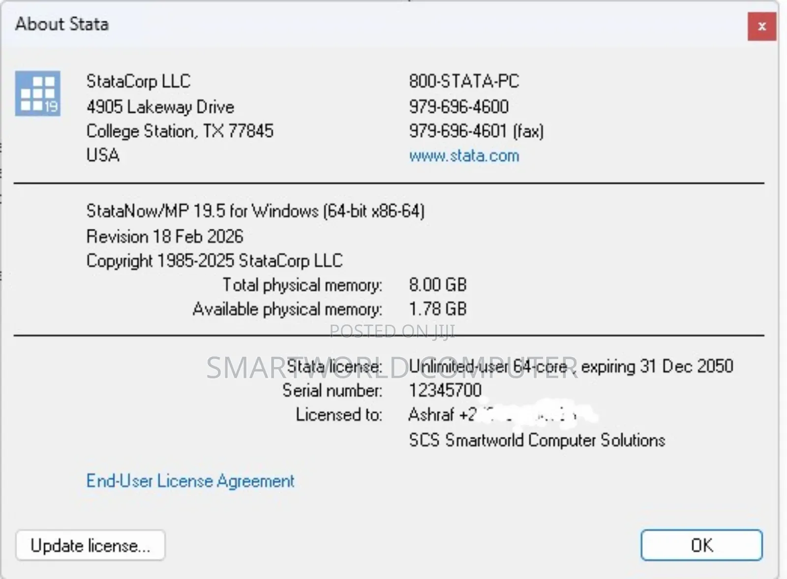 Statanow 19.5 Mp/Se Unlimited Users Perpetual License, Mega Discount