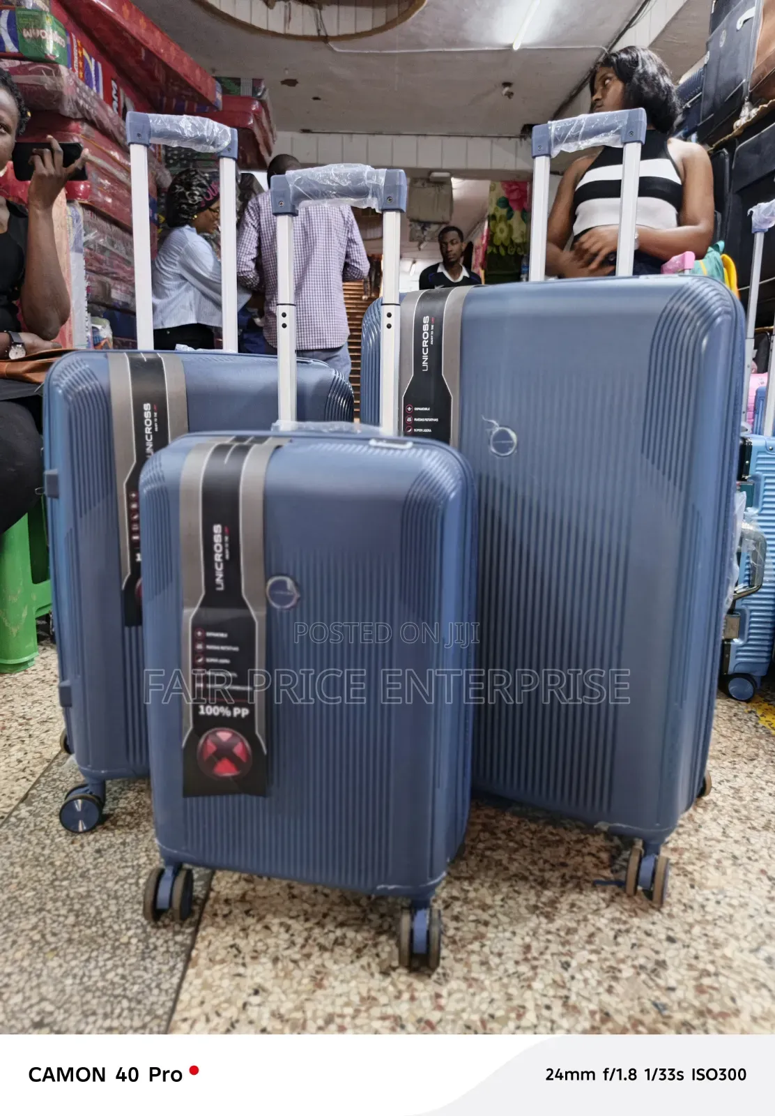 Executive Rubber Plastic Suitcases. 3pcs