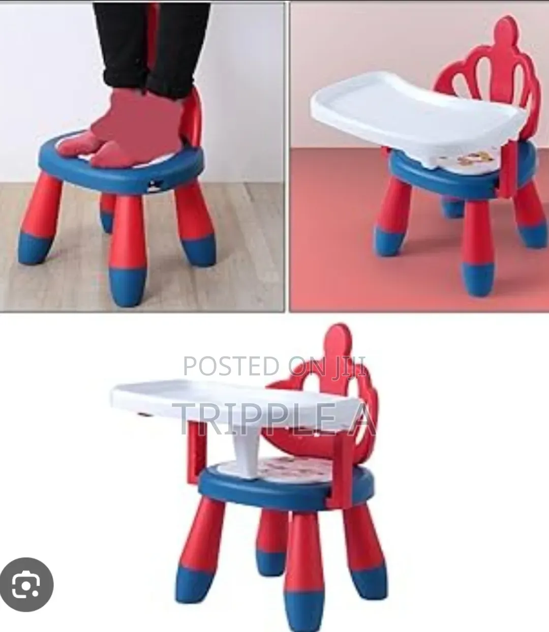 Portable Low Baby Feeding Chair With Detachable Tray.