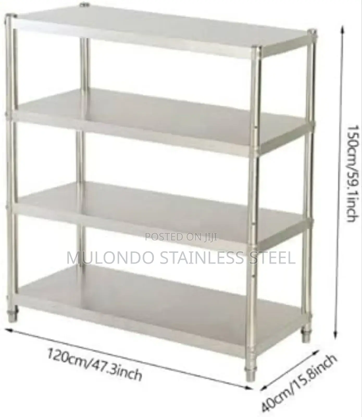 4_ Tier Stainless Steel Rack / Shelf for Canteen