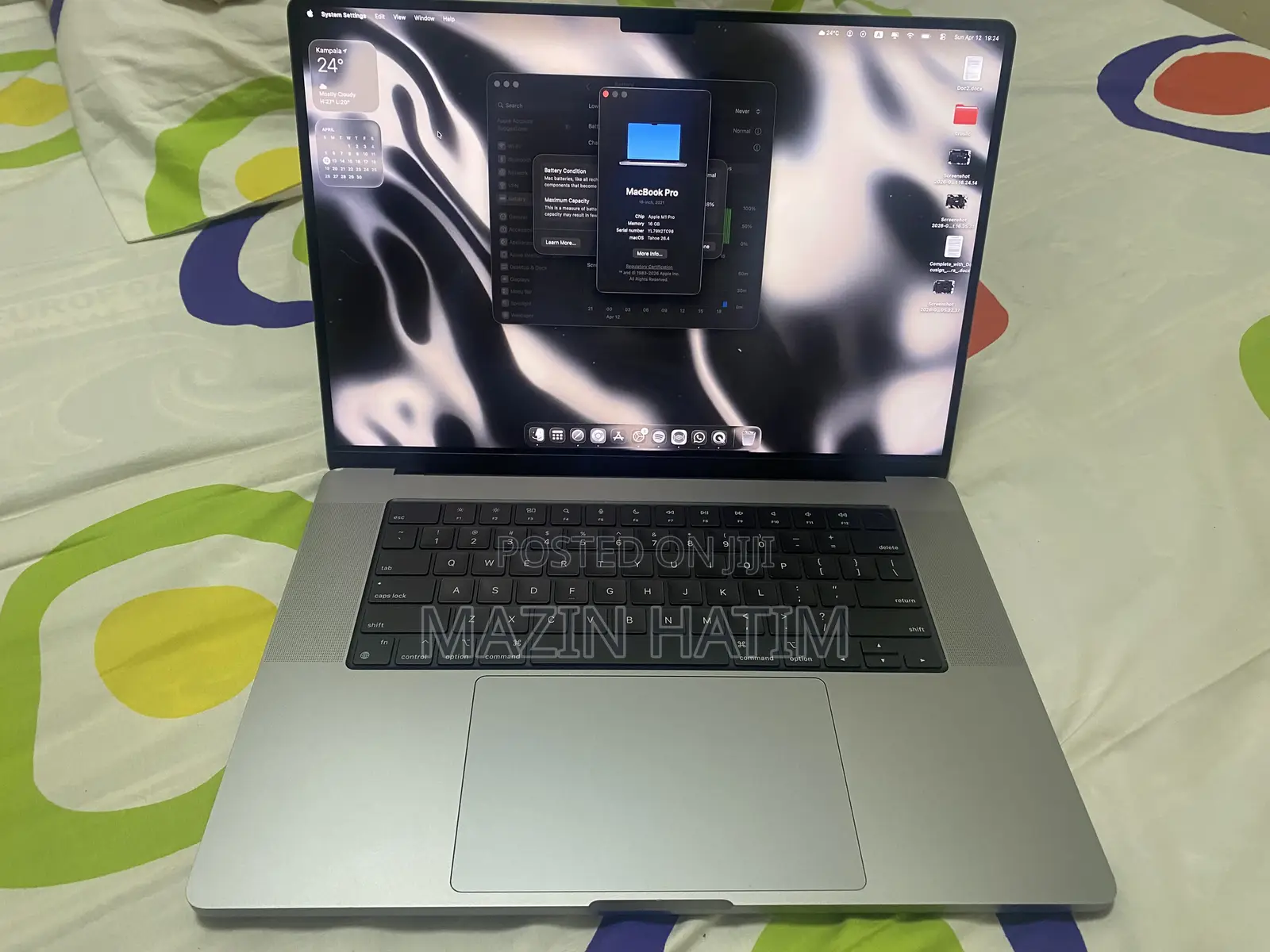 Laptop Apple MacBook Pro 2021 M1 16GB Apple M1 Pro SSD 512GB