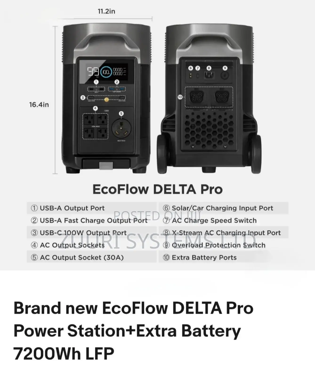 Ecoflow Delta Pro Power Station-Uk 3600w / 3600wh