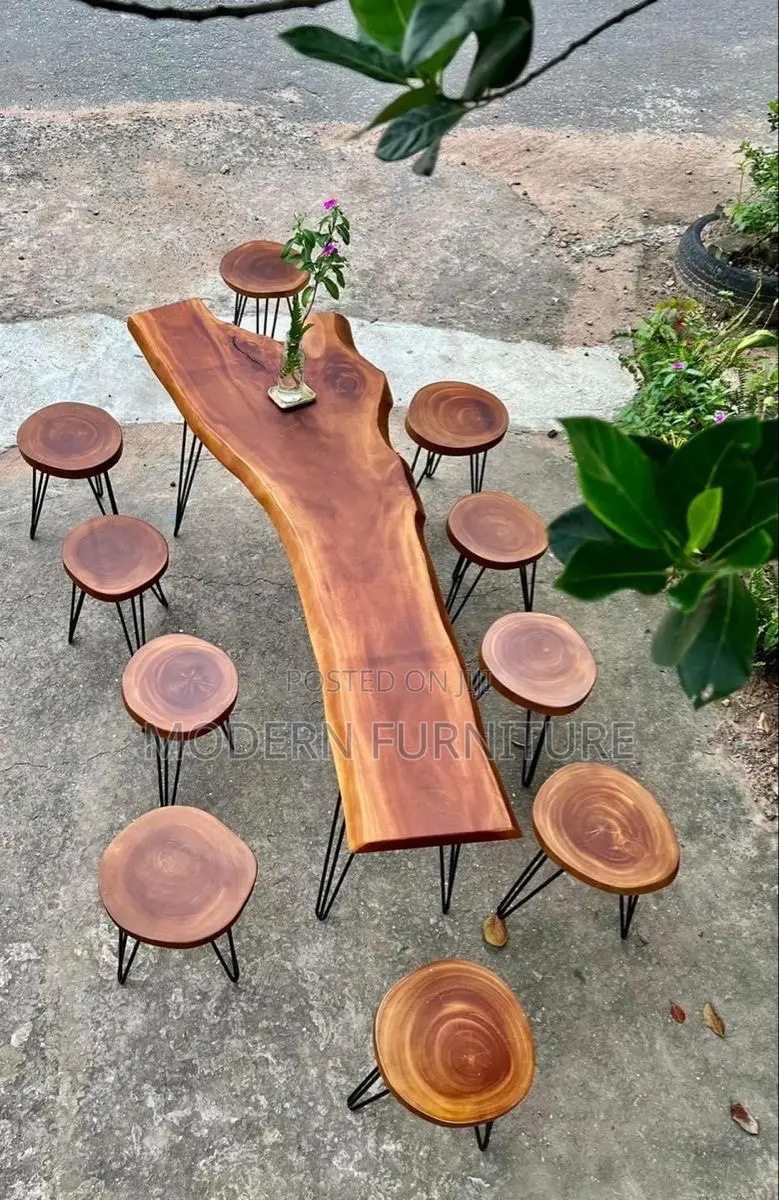 Natural Wooden Counter Table