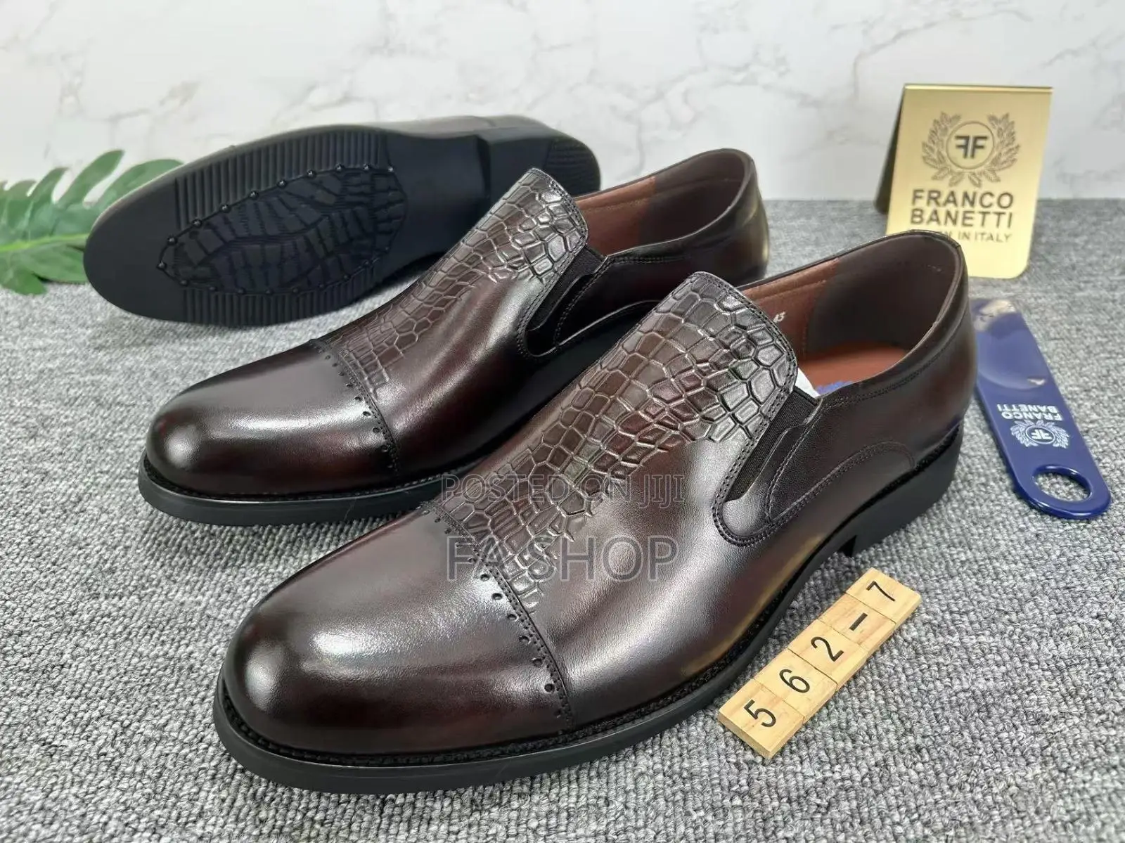 Men’S Classic Black Italian Design Slip-on Shoes – New