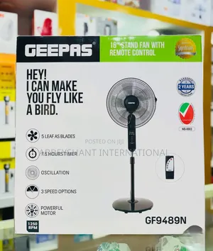 Geepas 16-Inch Stand Fan/Remote Control Stand Fan Geepas