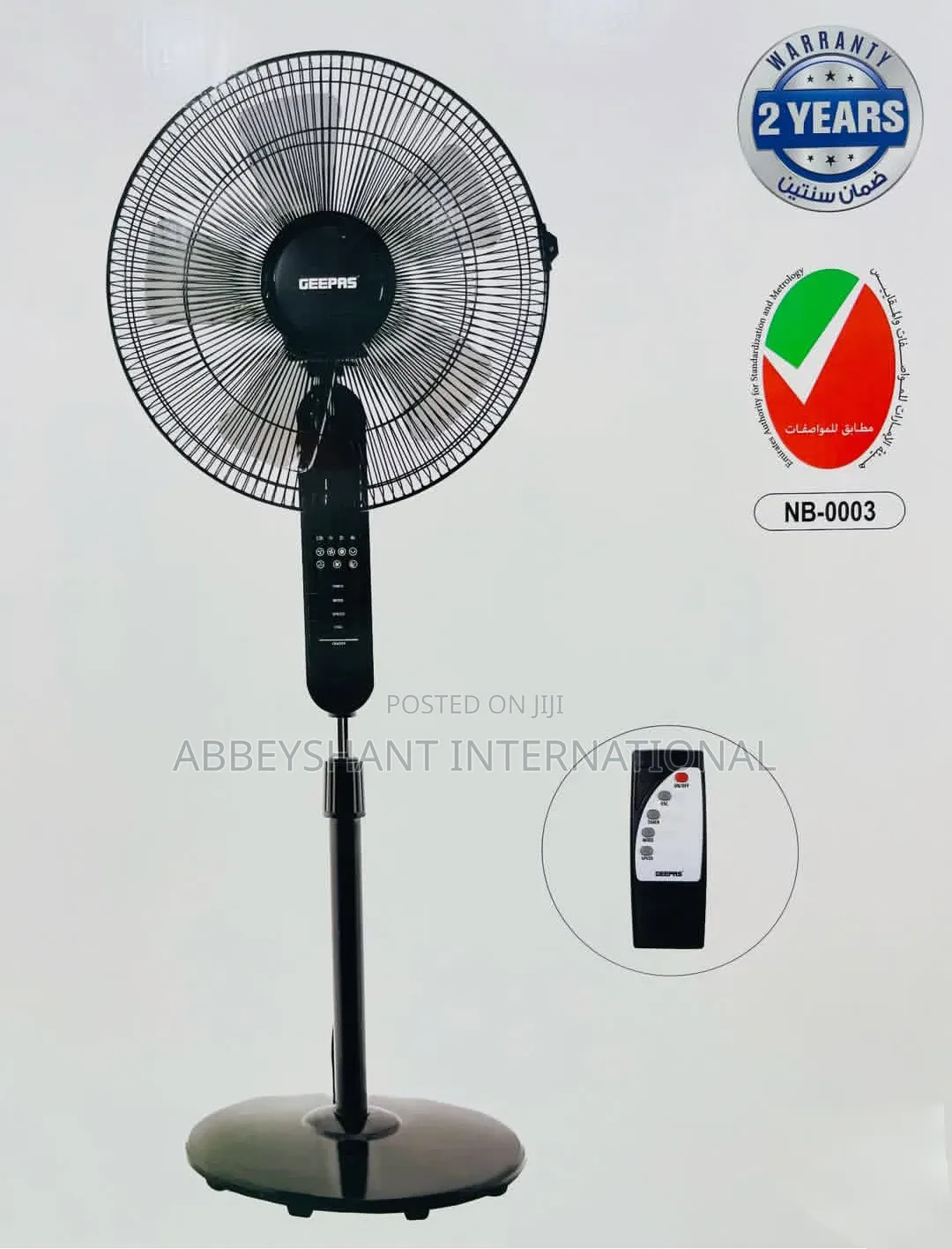 Geepas 16-Inch Stand Fan/Remote Control Stand Fan Geepas
